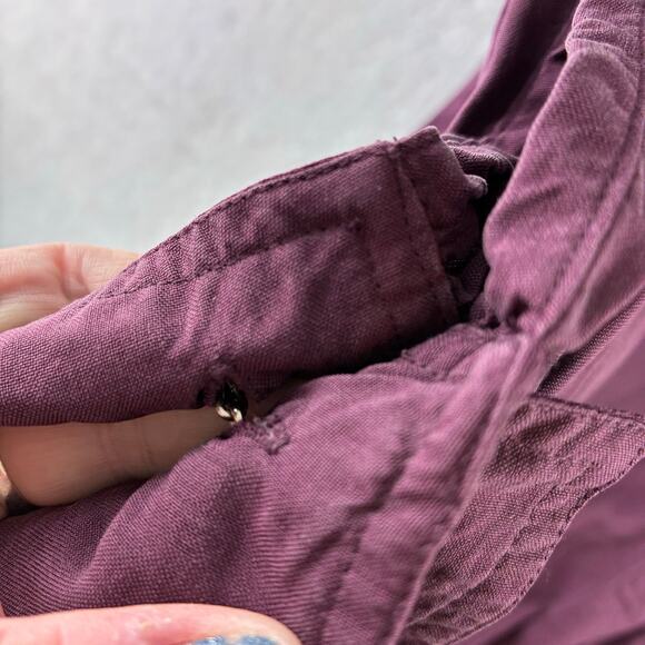 New York Style Button Up Blouse 100% Silk Women's Small Plum Purple Old Money - Picture 9 of 12